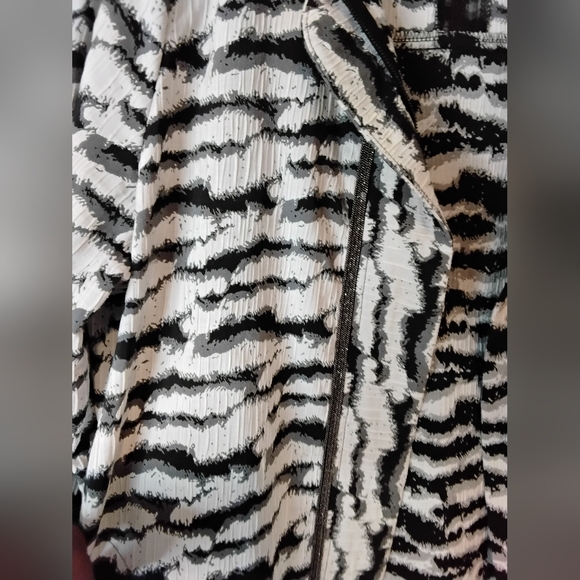Black and White Zebra Print Women's Jacket - Picture 2 of 7